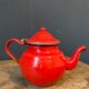 Enamelled teapot