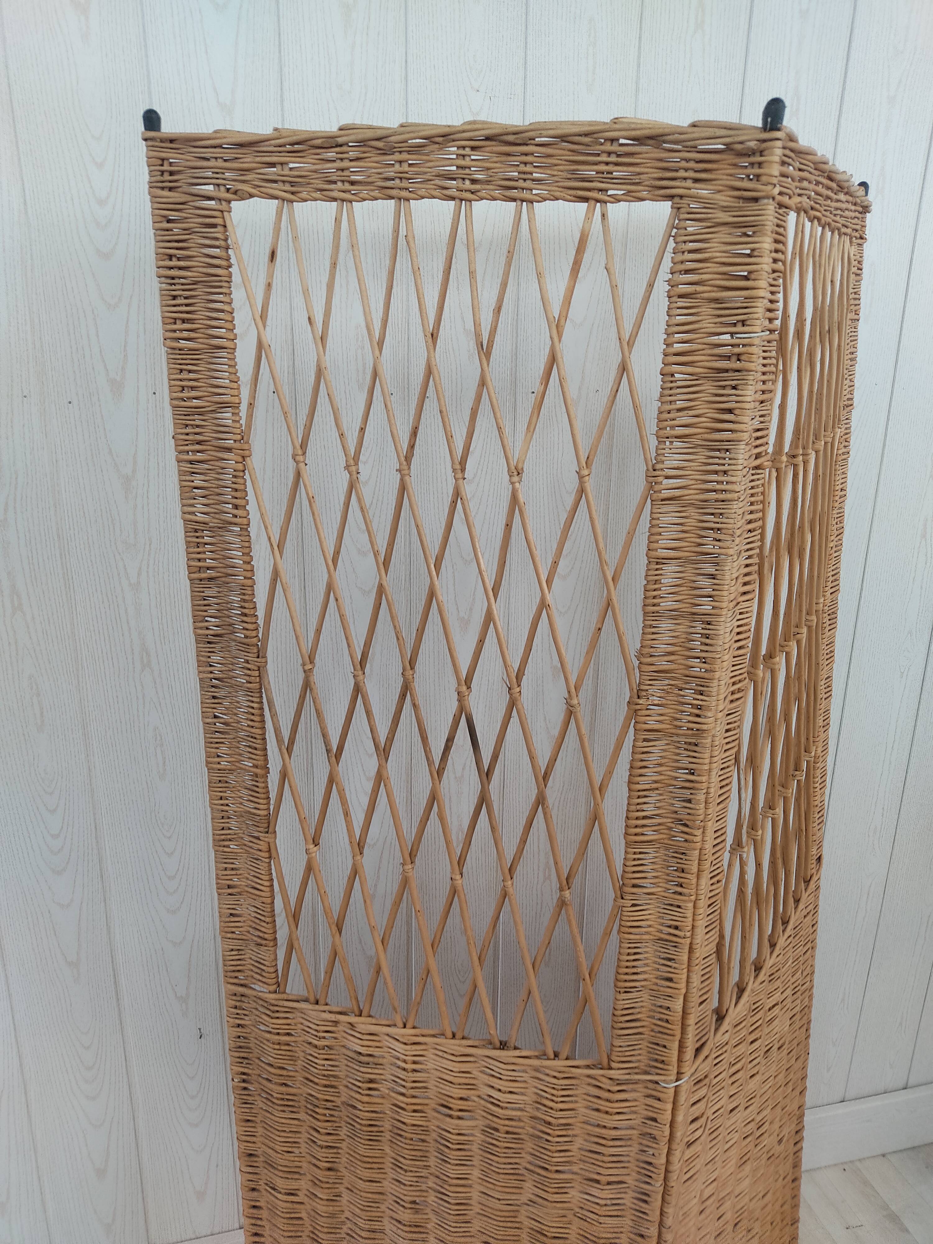 Rattan and wicker screen 2 leaves