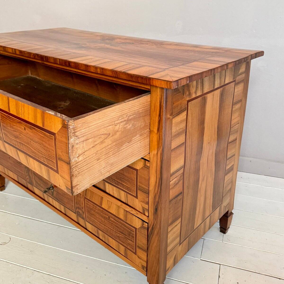 Louis XVI German Walnut Commode with Geometric Inlays, 1780