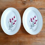 Pair of earthenware serving dishes