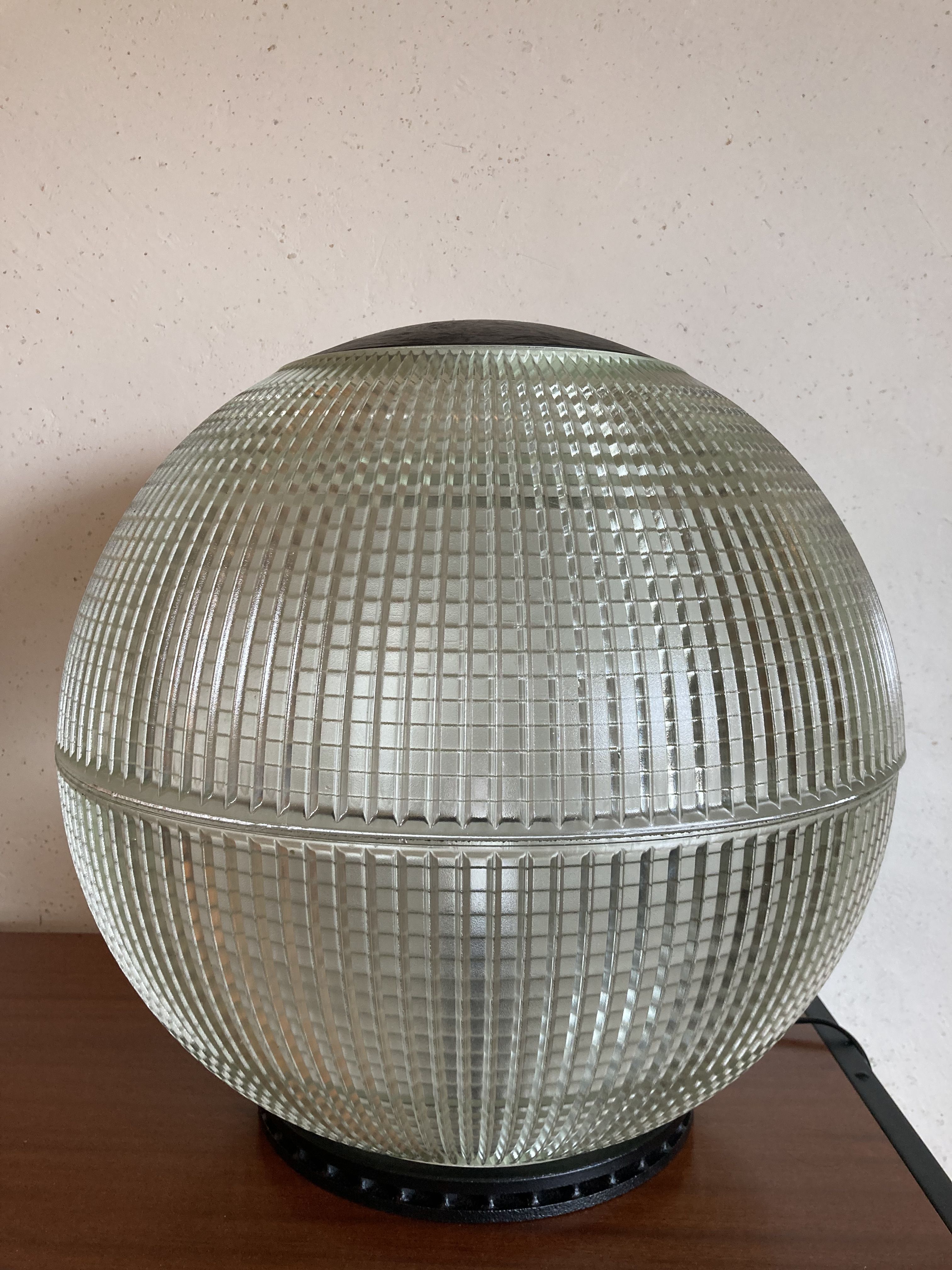 Lamp to pose holophane ball XXL vintage 60s