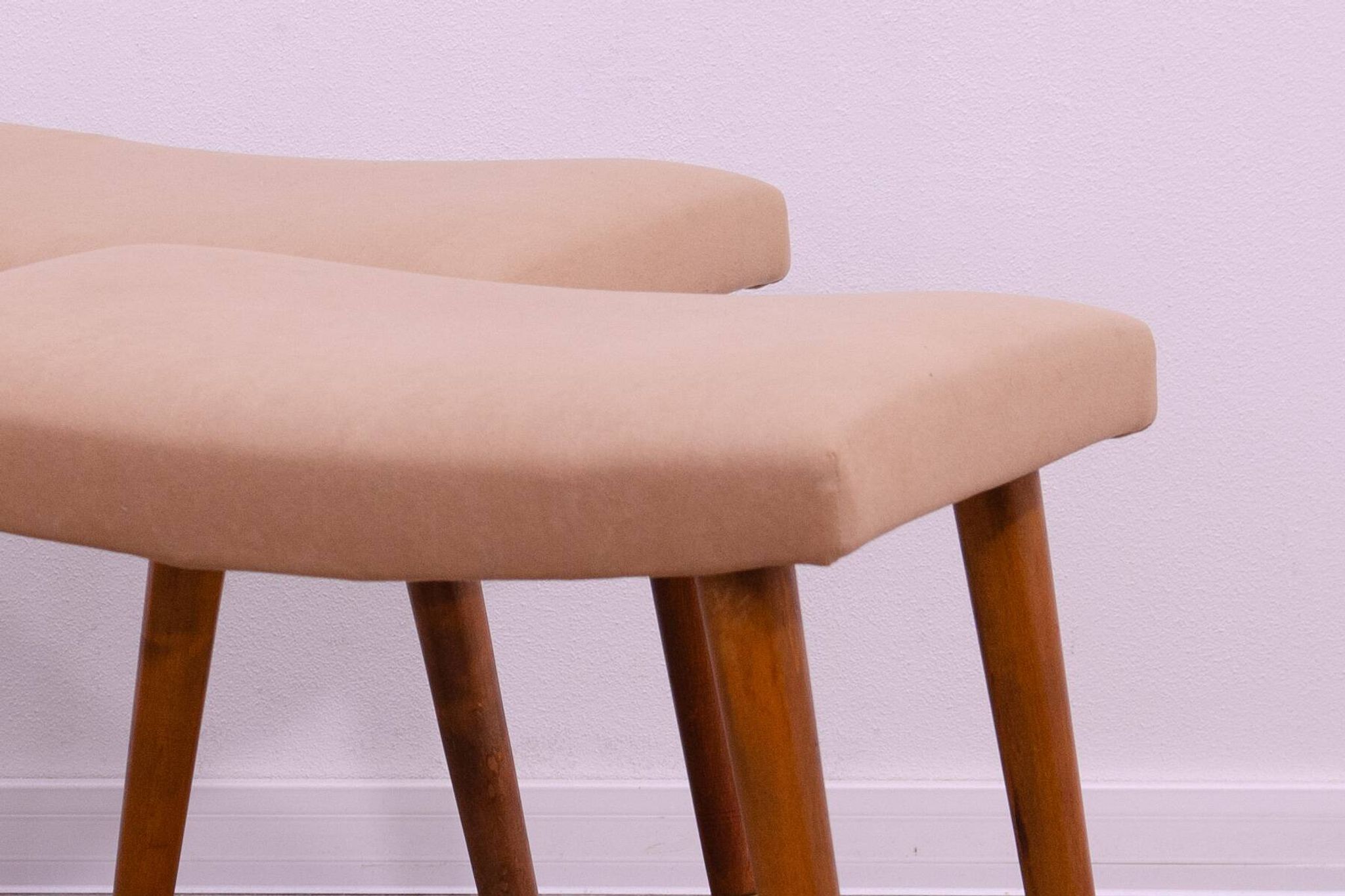 Pair of Scandinavian style stools by Vyčítal and Sedláček, Czechoslovakia, 1960s