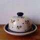 Hand-painted ceramic bell butter dish. Poland