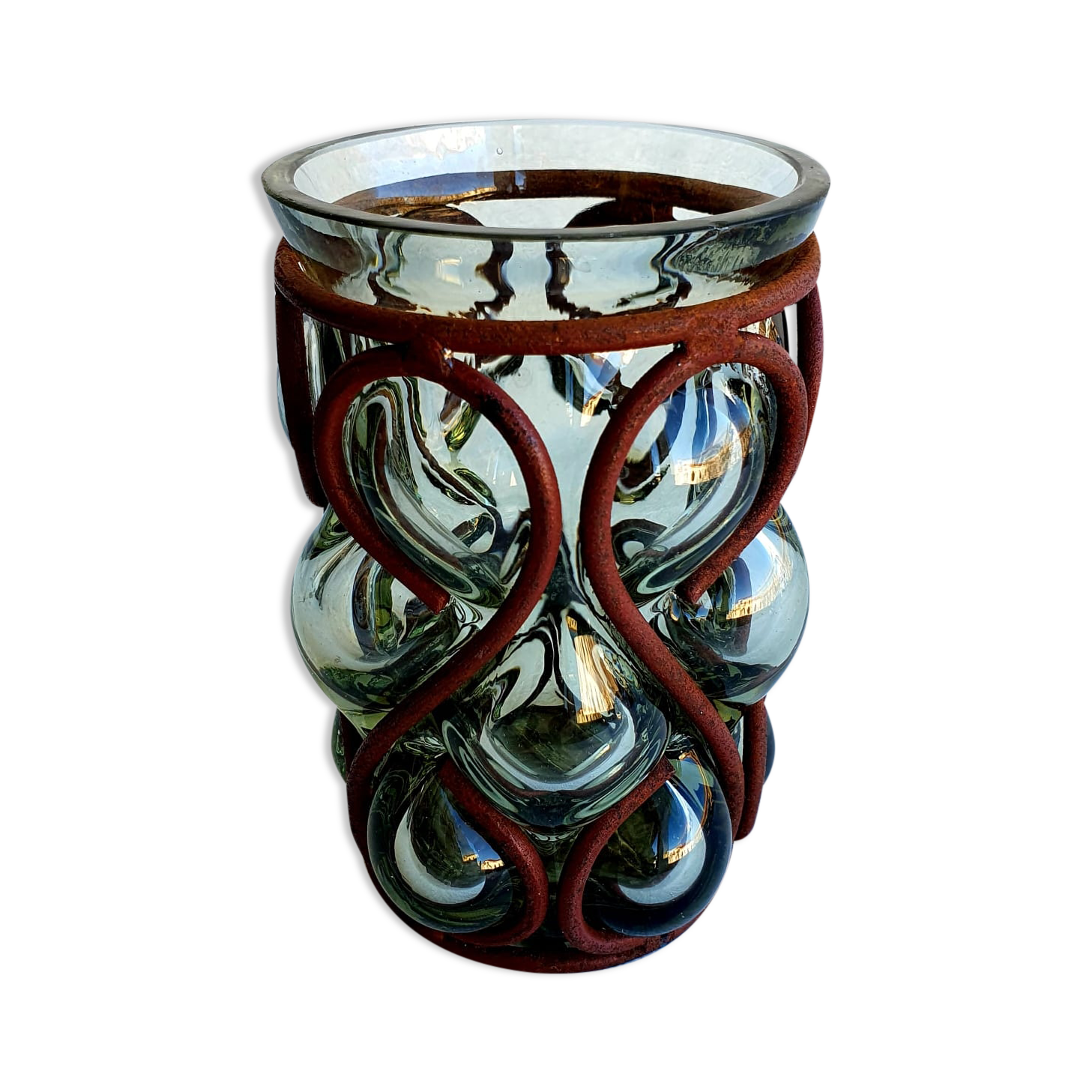 Vase ou bougeoir soufflé