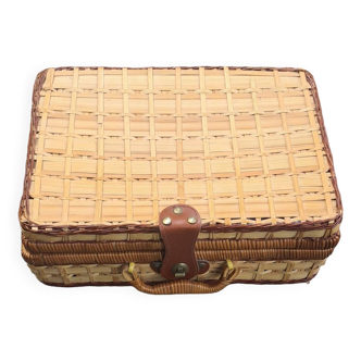 Wicker suitcase