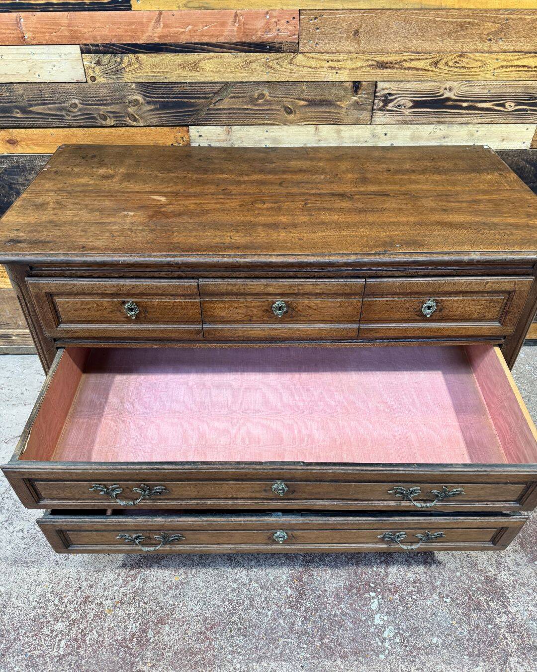 19th-century oak chest of drawers