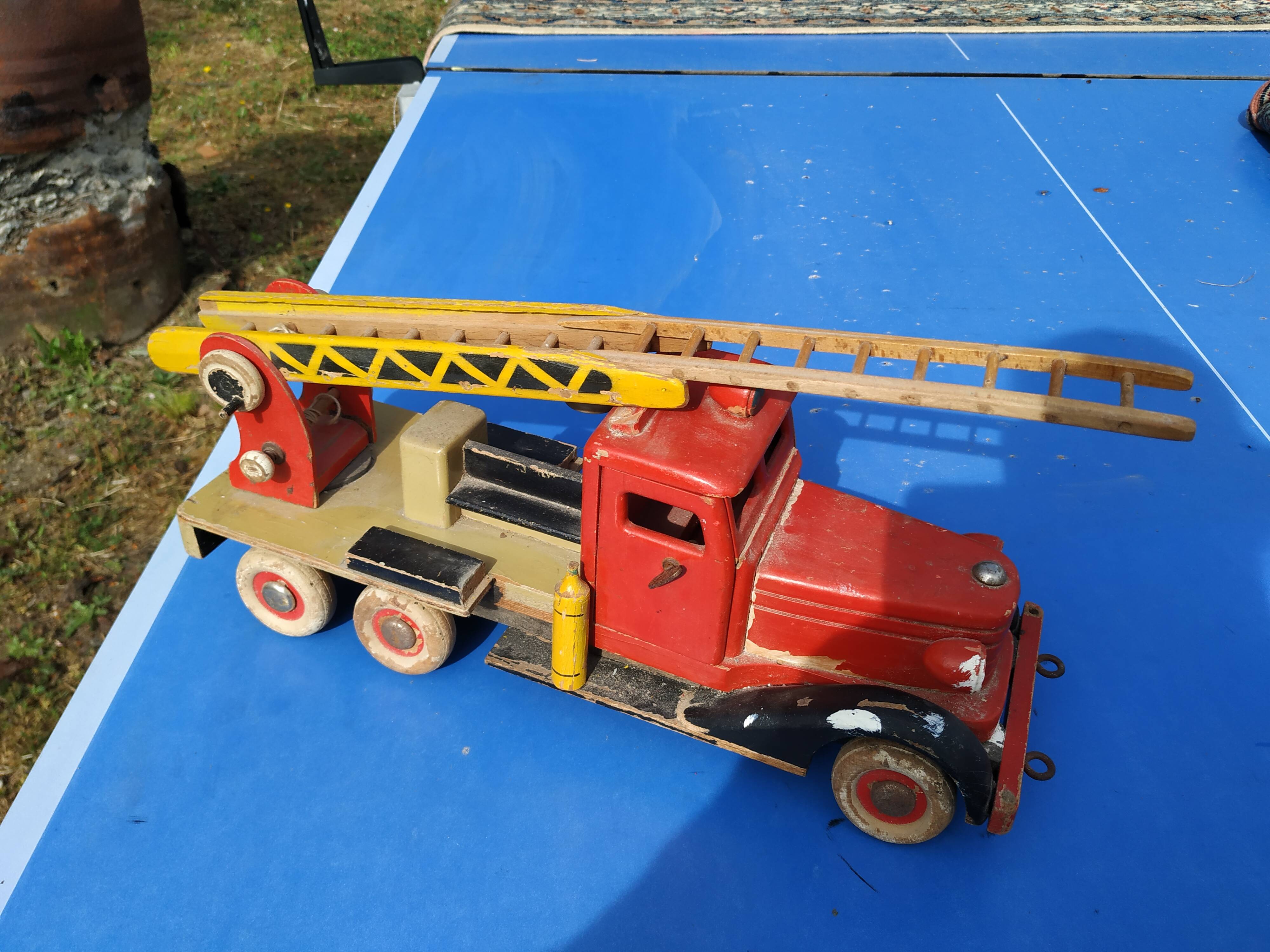 Old wooden fire truck