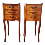 Paire de tables de chevet style Louis XV