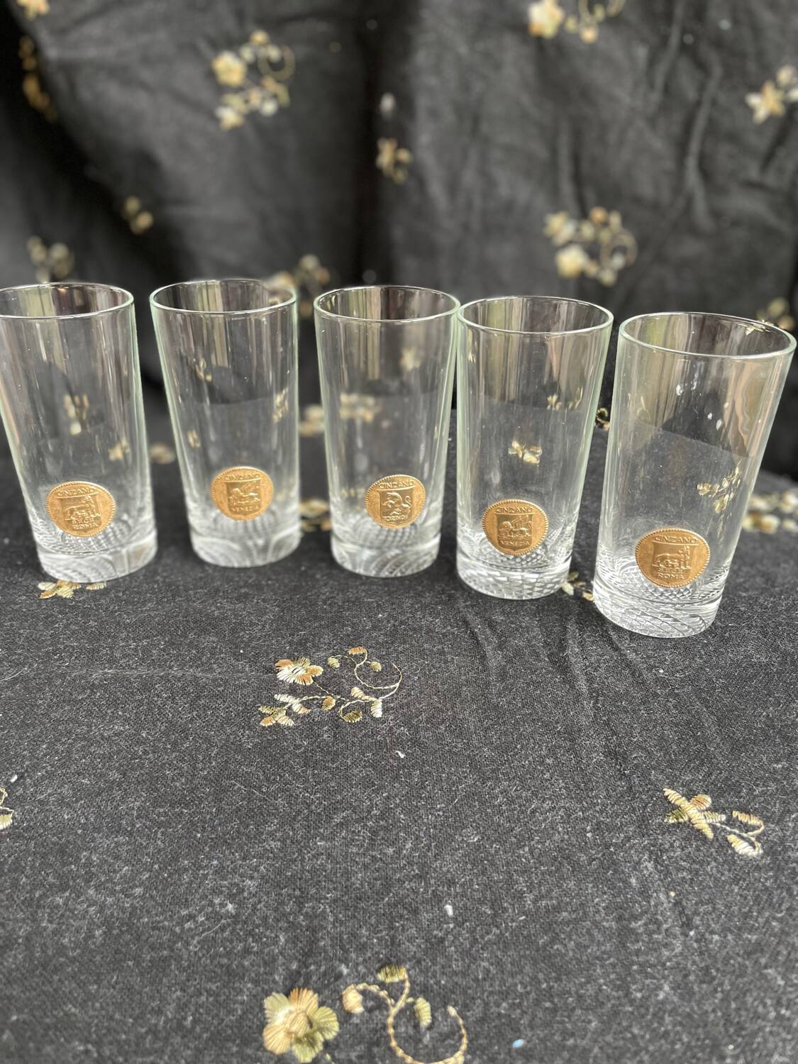 Set of 5 Cinzano aperitif glasses
