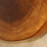 Vintage brutalist solid wood coffee table, 1960s