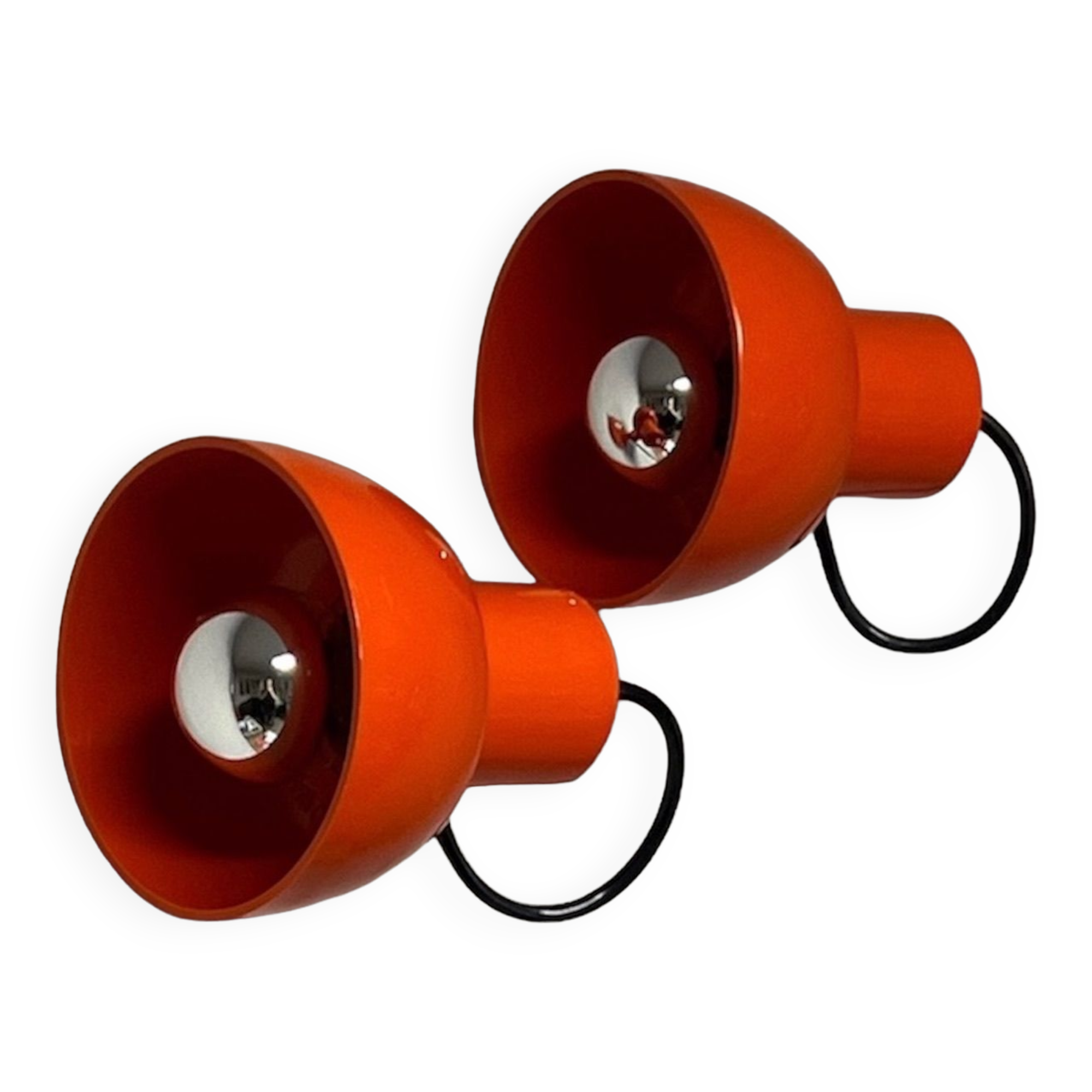Space Age Orange Spotlights Made in Italy, 70s