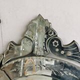 Venetian mirror mid-XXth beveled ice