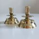 Pair of gilded brass candlesticks
