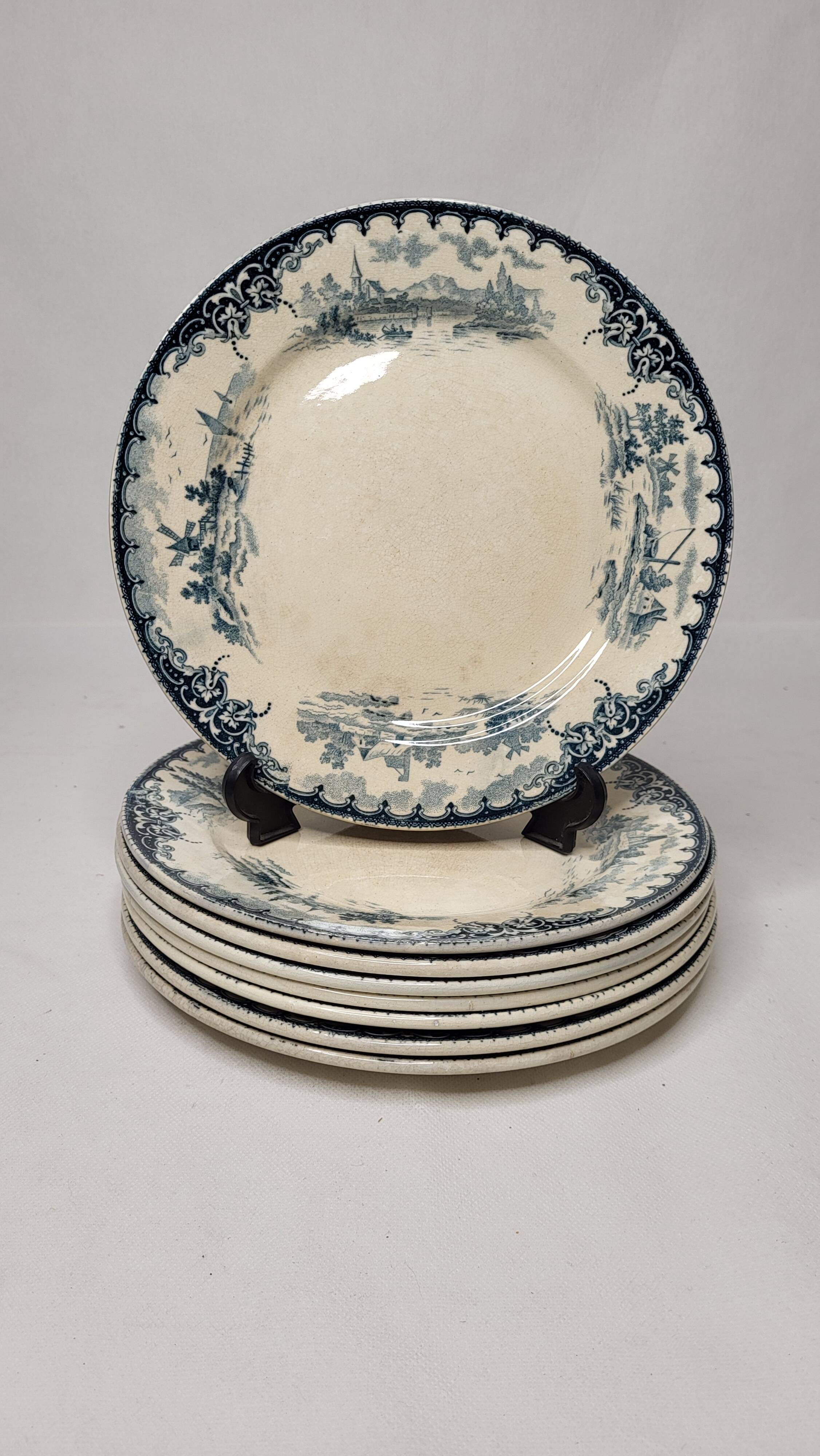 5 flat plates Terre de fer