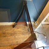 Smoked plexiglass and glass desk