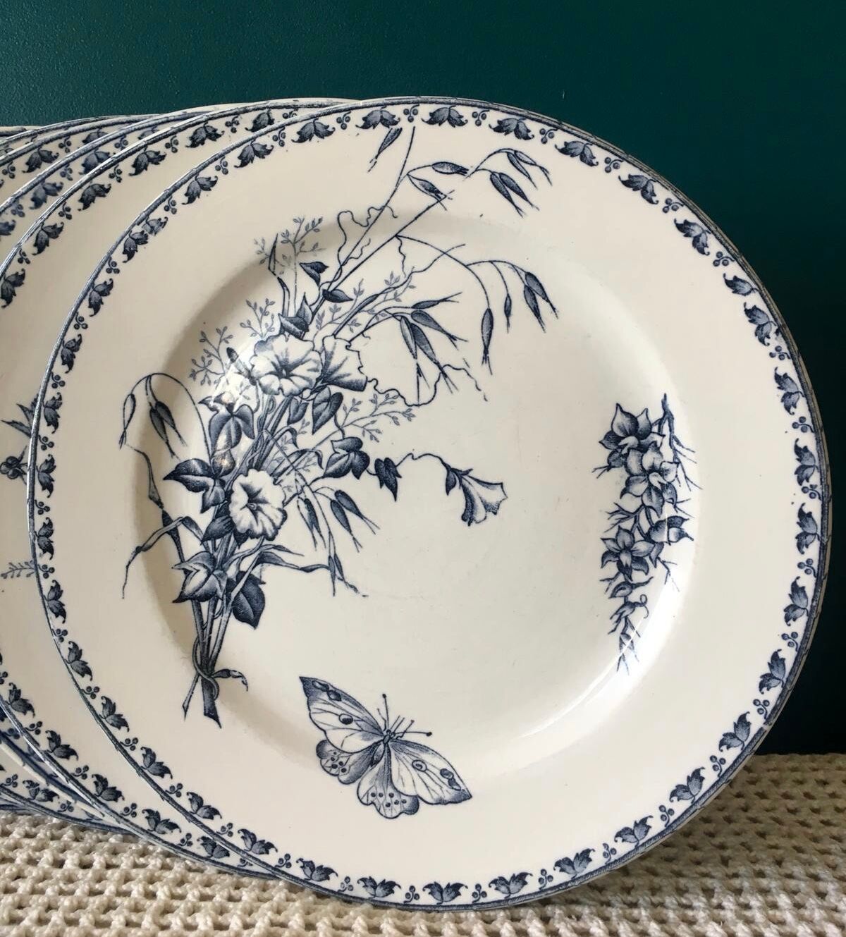 Set de 6 assiettes Sarreguemines Terre de Fer Modèle Carmen