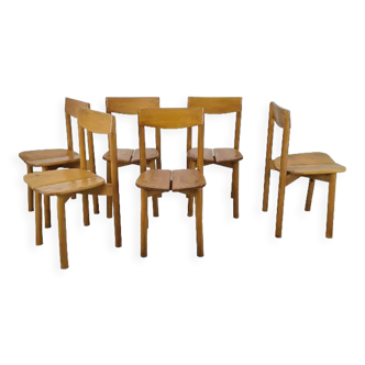 6 chairs coffee vintage 60s