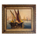 Very old painting of a Mediterranean port.