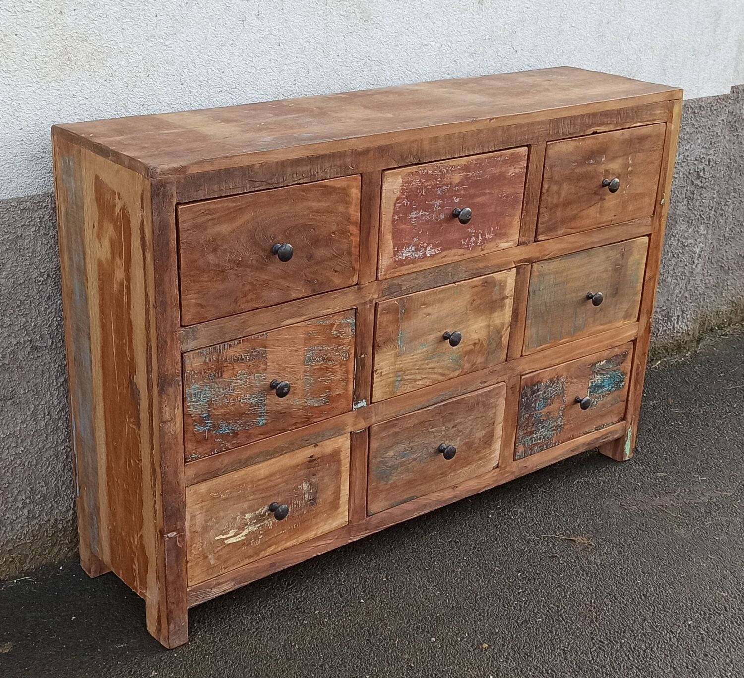 Wooden chest of drawers 9 drawers