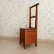 Antique oak shoeshine chair from the 40s/50s