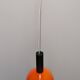 Orange opaline ball pendant light by Parscot, France circa 1970