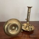 Pair of brass candle holders