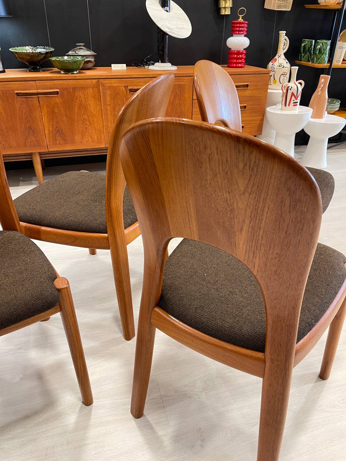 Set of 4 chairs by Niels Koefoed Denmark 1960s