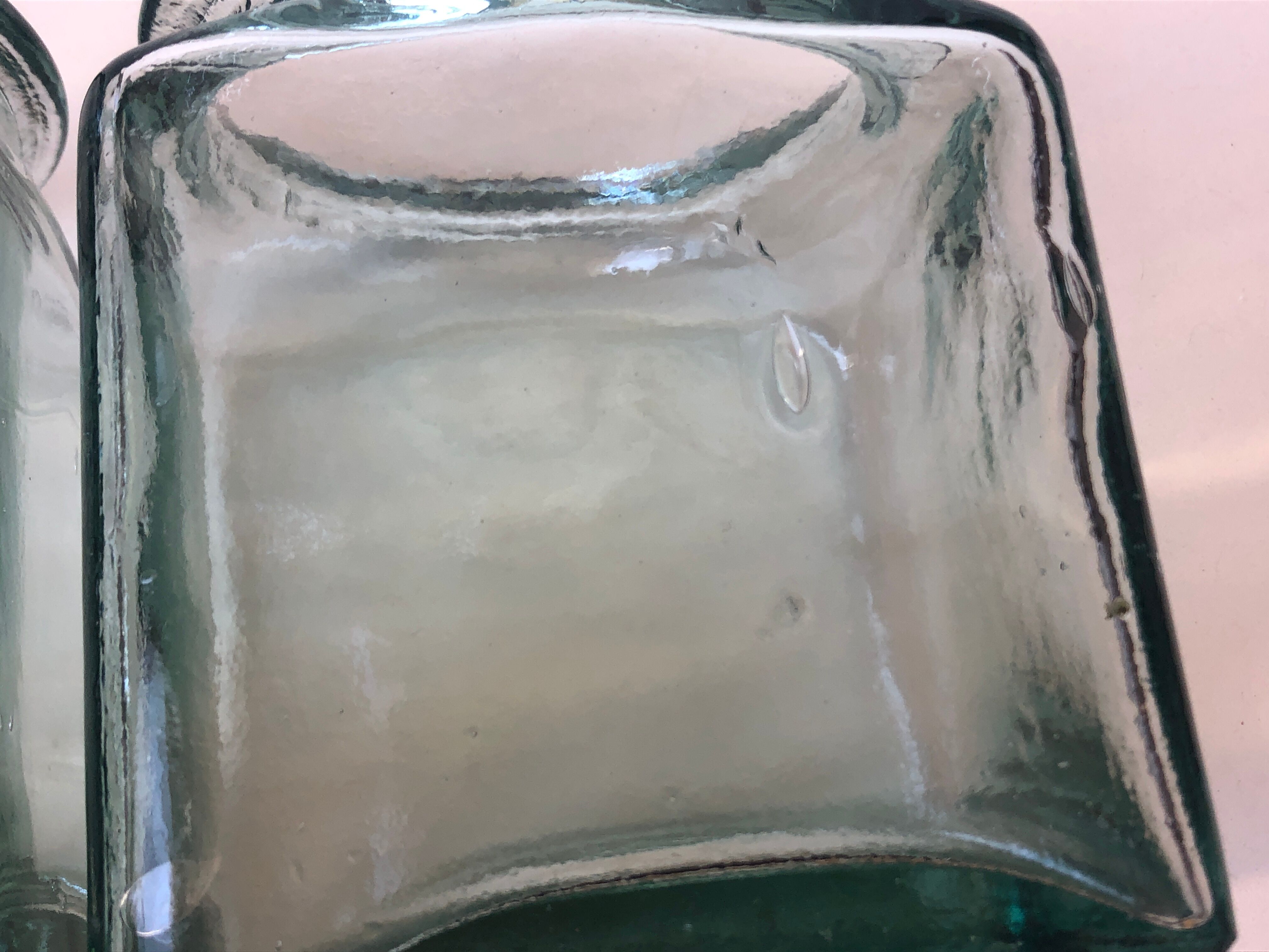 Set of 5 jars glass and Cork. 1970