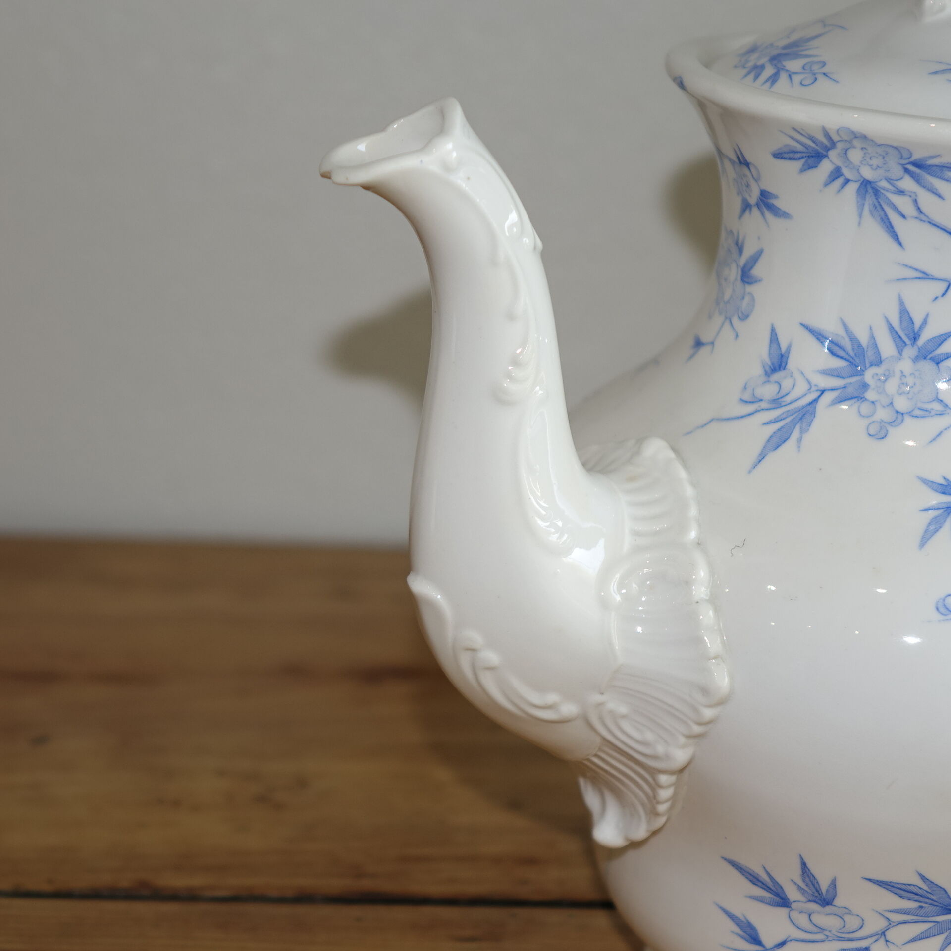 Teapot Sarreguemines model thorns - blue