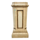 Antique church column on wooden base 135 cm high