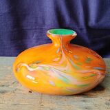 Blown glass vase signed j.m operto silice creation biot