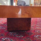 Table basse en loupe d'orme, par Roche Bobois, 1970