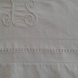 Old cotton drap /lin .monogram JS