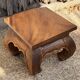 Carved wooden opium holder, traditional Asian style.