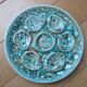 6 60s oyster plates green celadon Niderviller