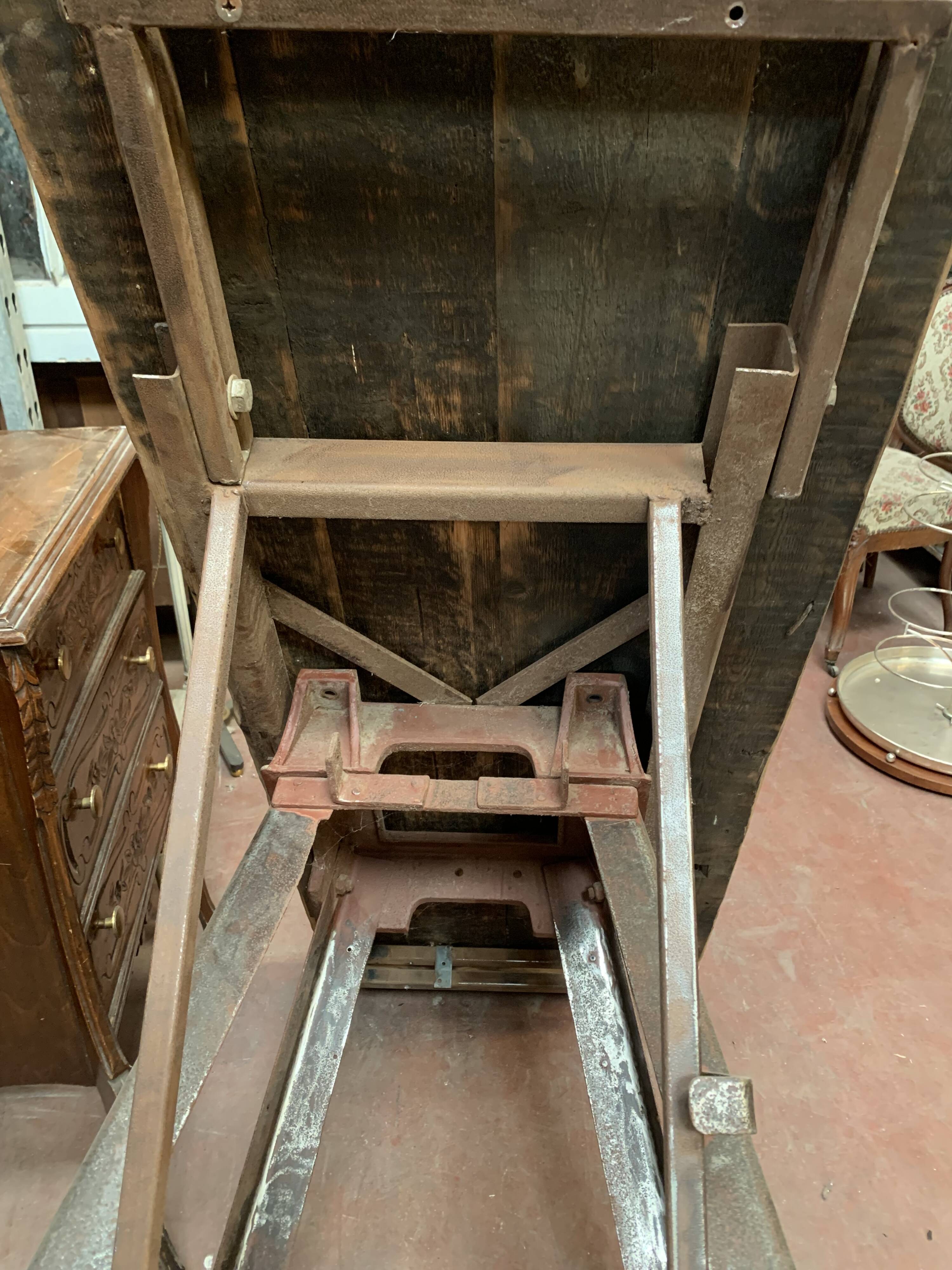 Old industrial workbench