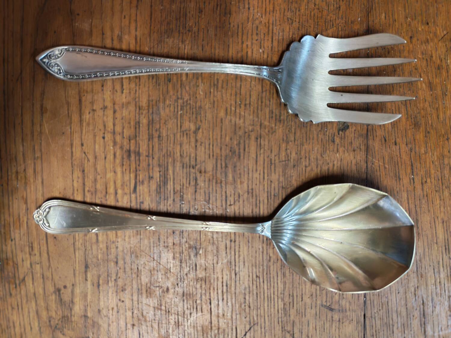 Silver-plated salad service