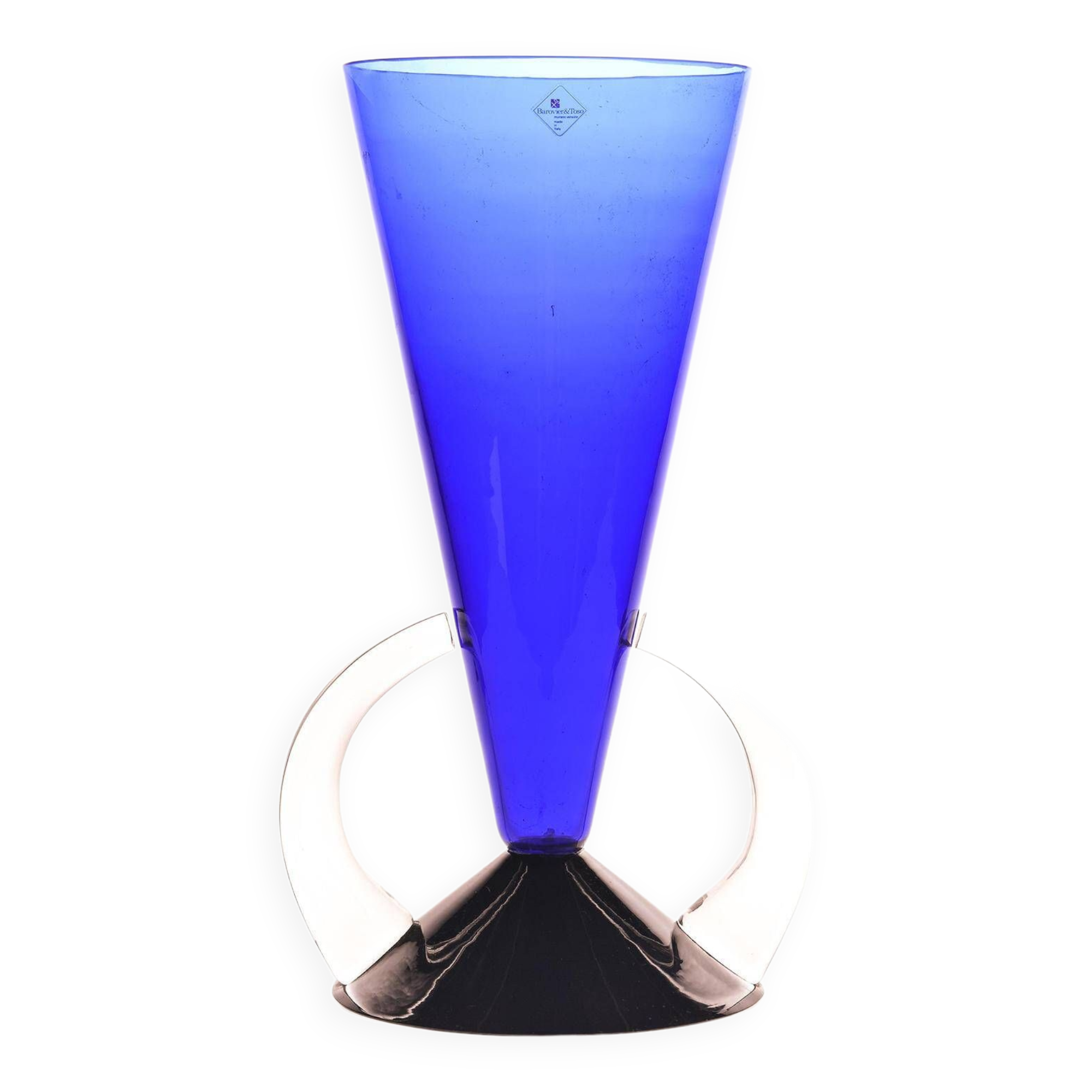 Large conical Murano vase, Barovier & Toso