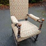 Old Louis XIII style armchair / on casters