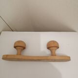 Wooden wall coat rack