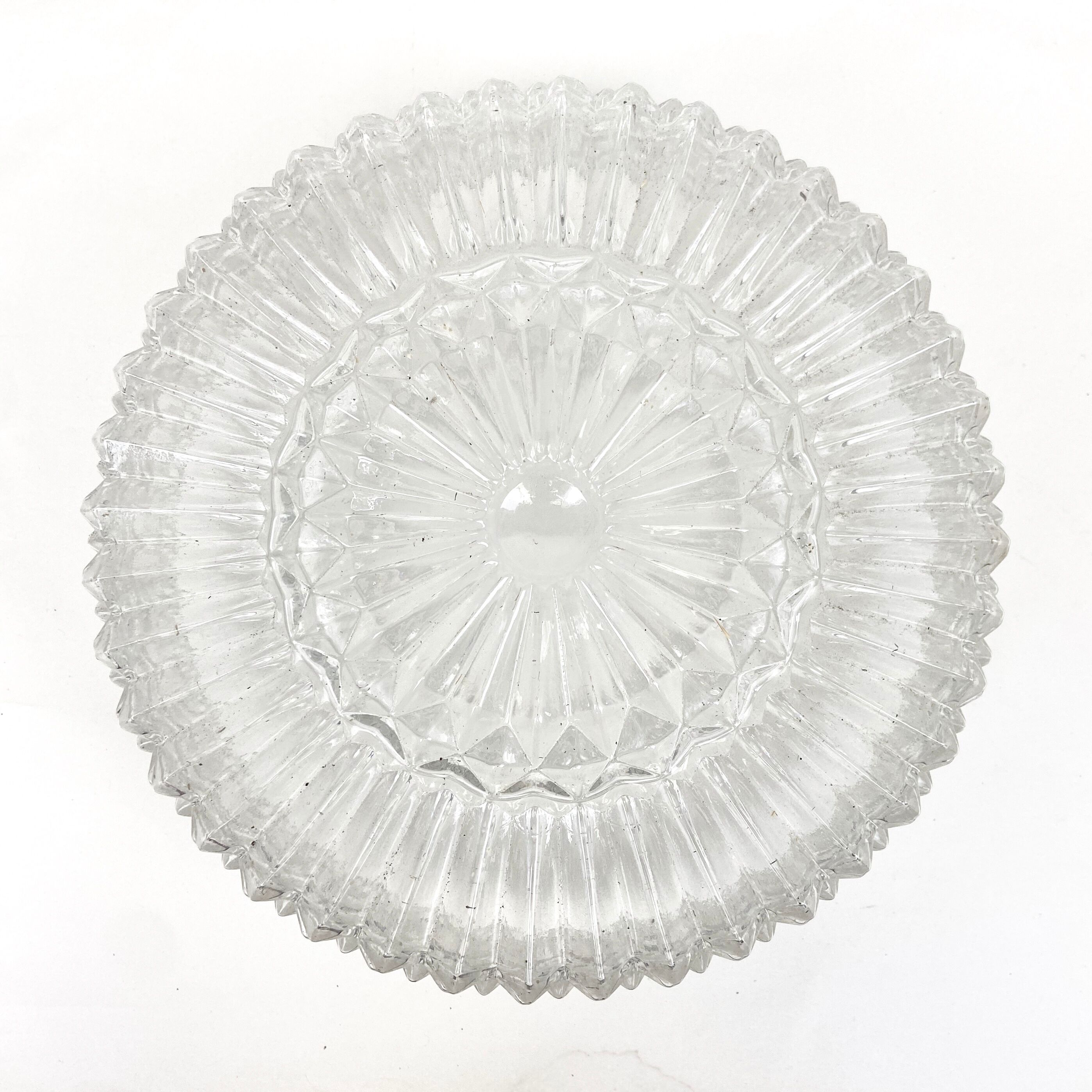 Ceiling lamp or wall lamp in holophanous glass - Ø 24,5 cm