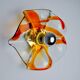 Fleur wall lamp by la Murina, orange murano glass, Italy, 1970