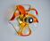 Fleur wall lamp by la Murina, orange murano glass, Italy, 1970