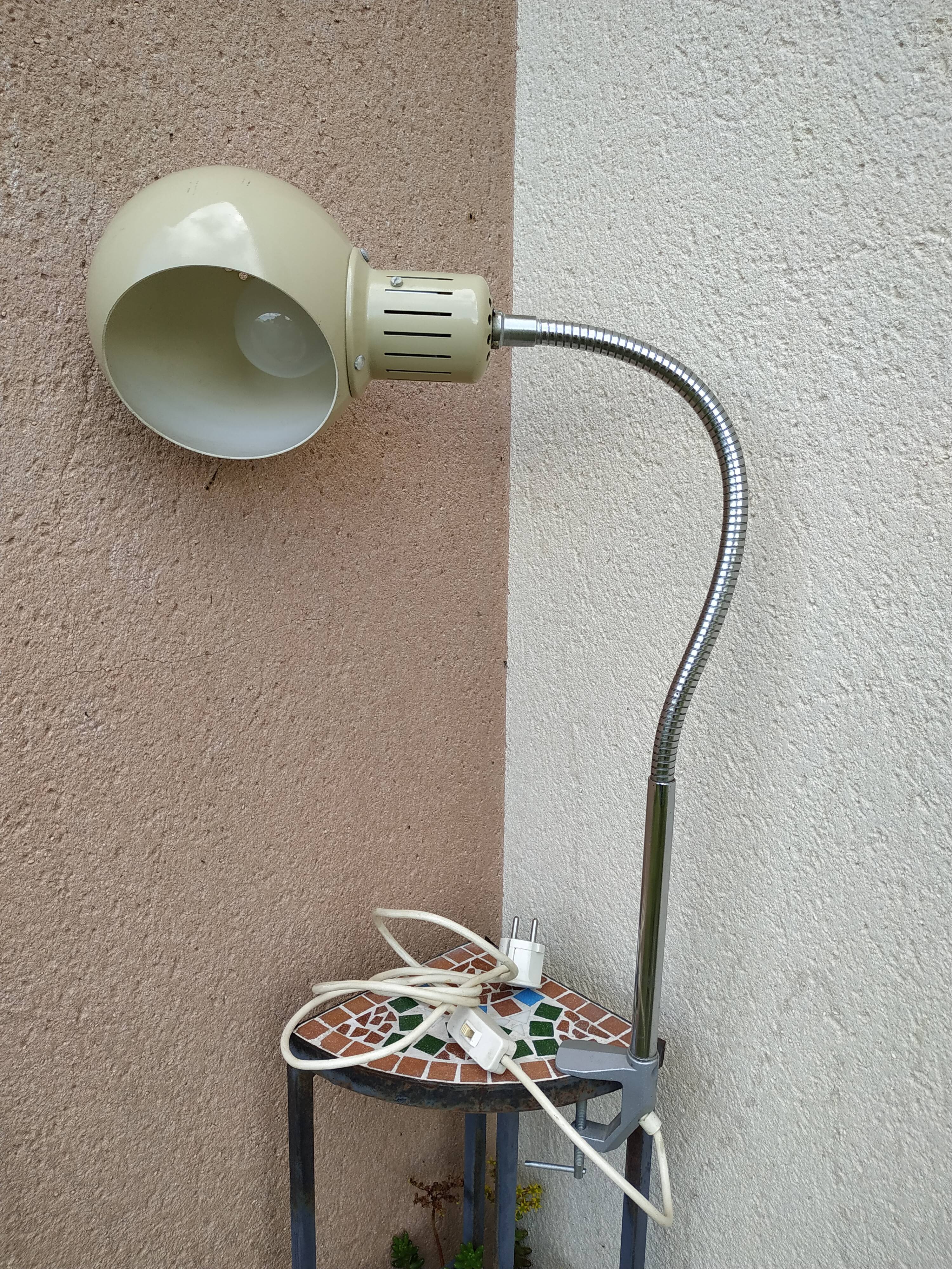 Vintage seventies hose workshop lamp