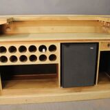 Oak and walnut bar