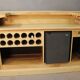 Oak and walnut bar