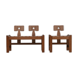 Banquette 2 places & fauteuil de Guillerme et Chambron