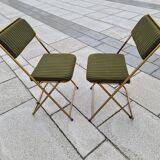 Pair of vintage folding chair Lafuma