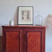 Rattan and wood sideboard from the 1970s.