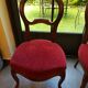 4 chaises médaillon tapissées style Louis Philippe